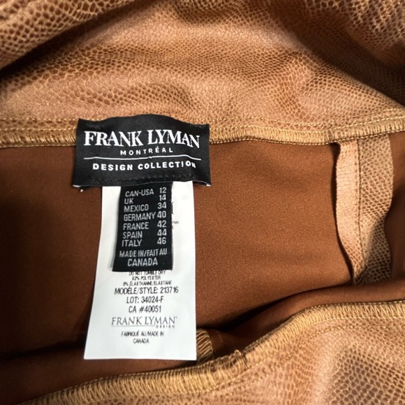 Frank Lyman Design Womens Gorgeous Pull On High Rise Pants Size 12 NWOT - Picture 4 of 6